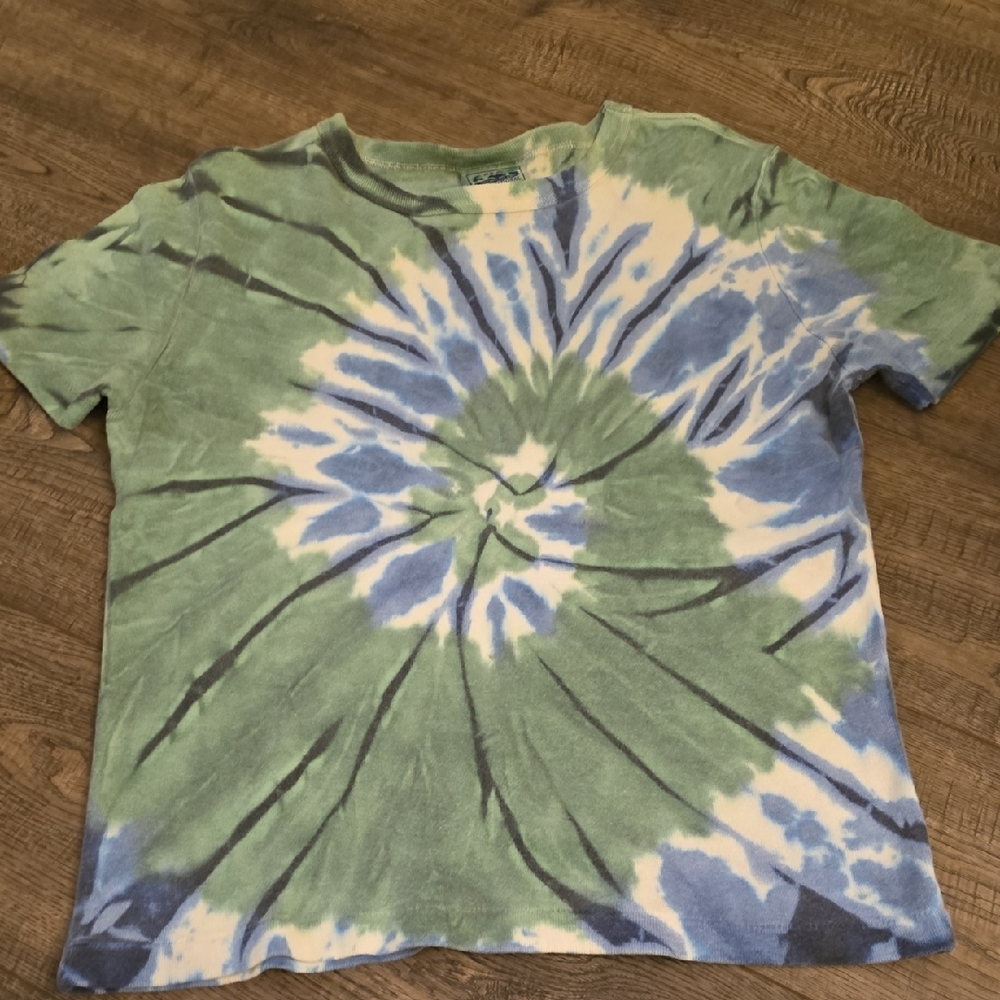 Ross Sportswear Tie-Dye Tee - Green‎ and Blue Burst